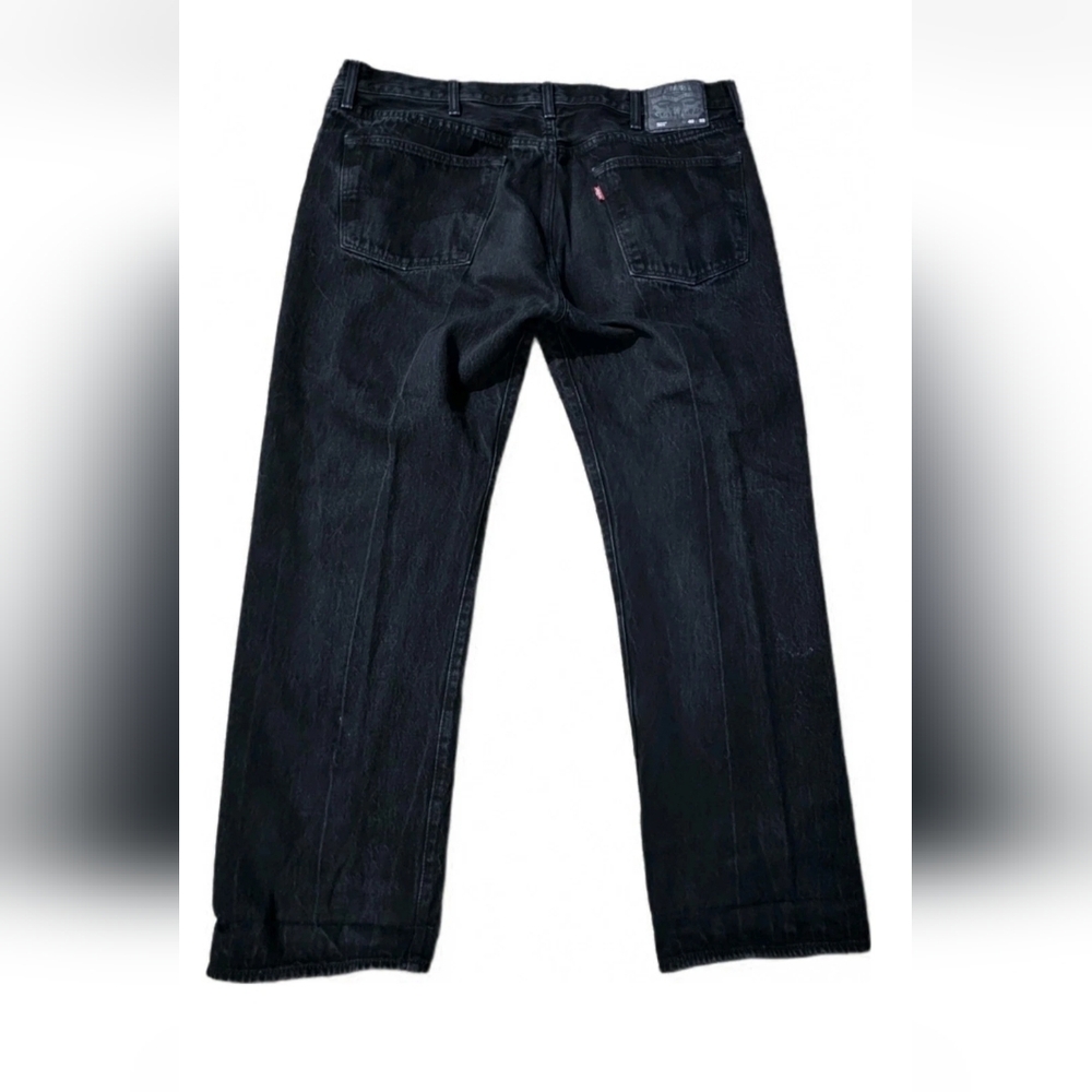 Levis 501 Jeans Vintage Y2k Button Fly Mens 40x32 Black Goth Preppy